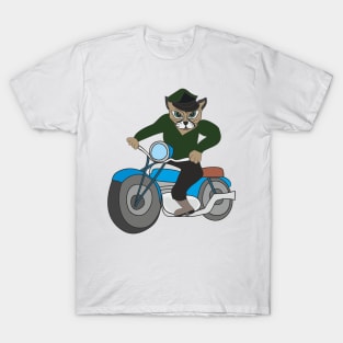 Сat on a motorcycle T-Shirt